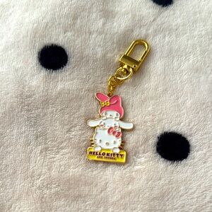 Sanrio Hello Kitty Pink and Gold Keychain